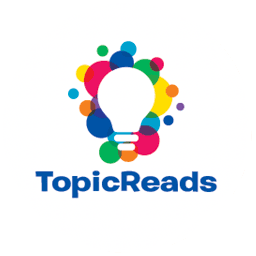 Topic Reads Logo - light bulb surrounded by colored circles